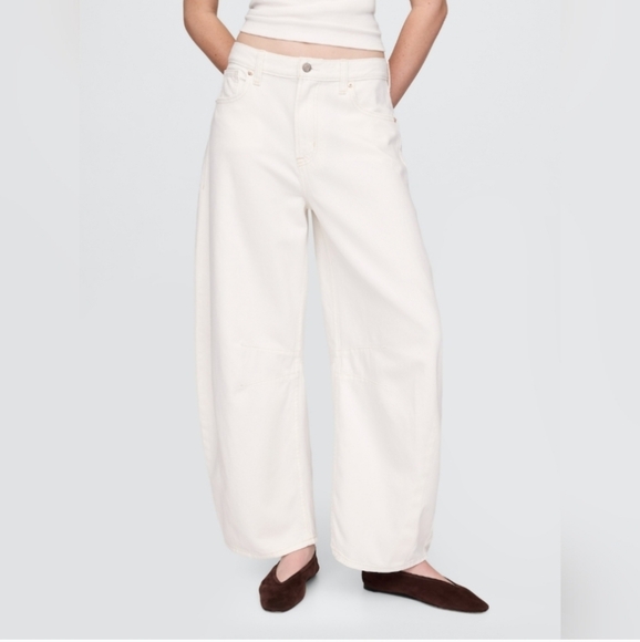 NWT Gap High Rise UltraSoft Horseshoe Jeans new off white - Picture 3 of 7